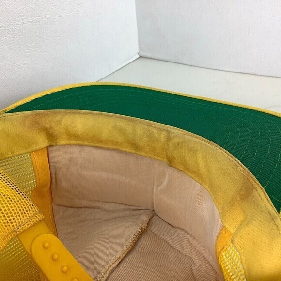 Vintage Bronco Snapback Trucker Hat Yellow/White Size M/L 7-7 5/8 Polyester YA - Picture 10 of 11